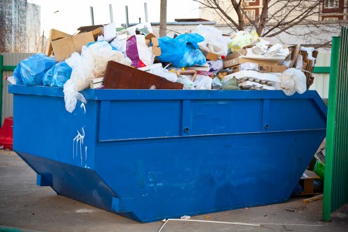Junk clearance team preparing for scheduled collection