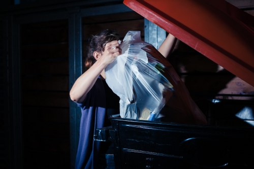 Appliance disposal team handling a freezer collection in London