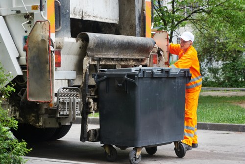Low-carbon van used for eco-friendly waste collection in the city