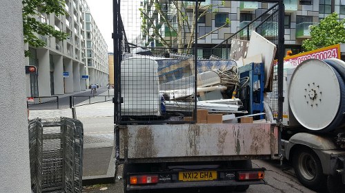 Local clearance service navigating access challenges in a London street