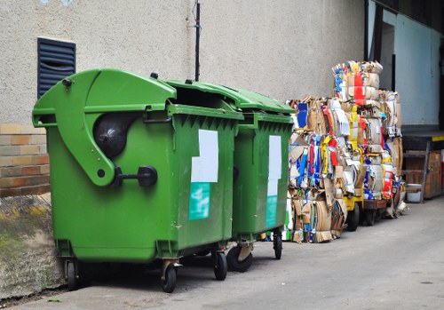 Large household furniture and appliances prepared for bulky waste removal in London